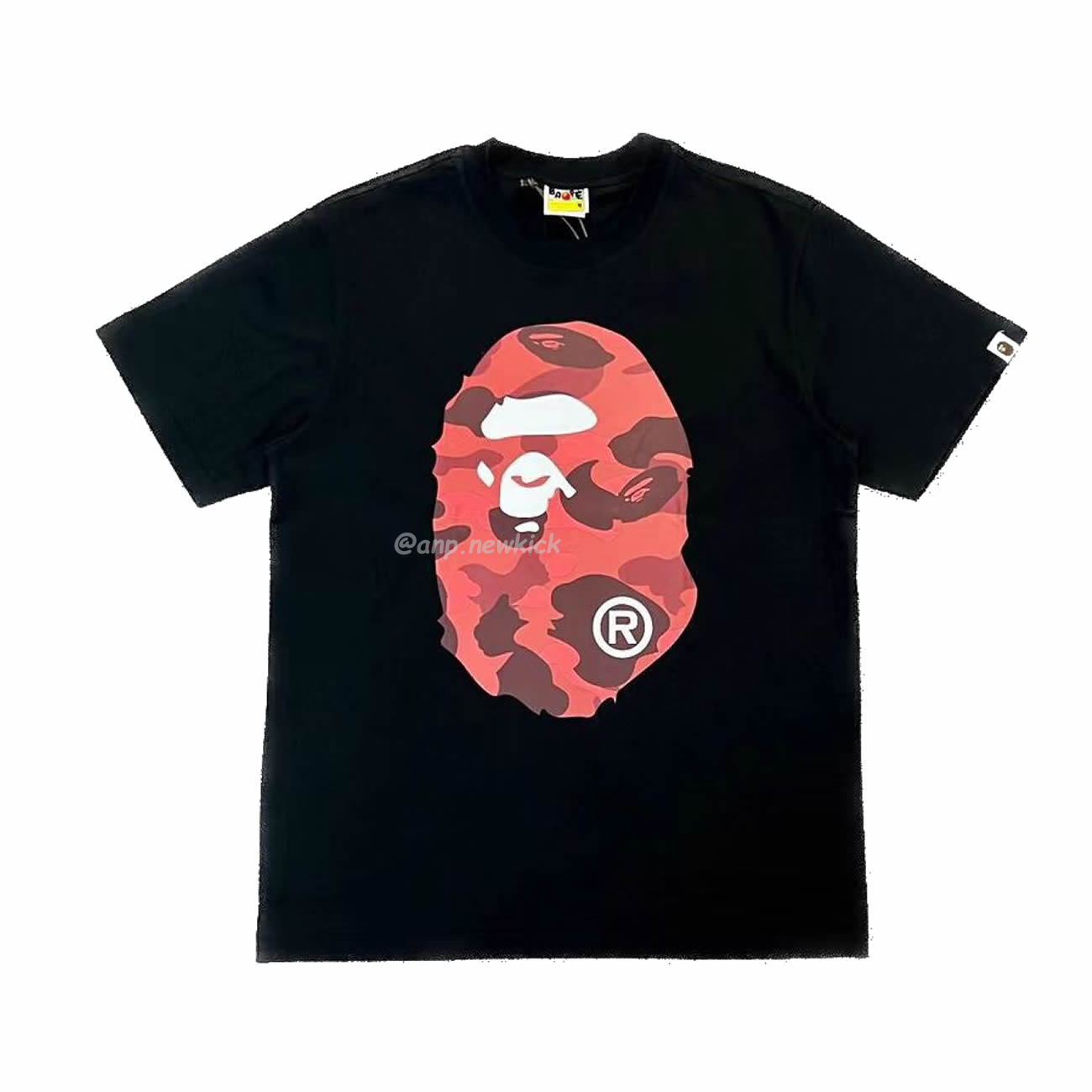 Bape Color Camo Big Ape Head Tee White Black White Green (22) - newkick.vip